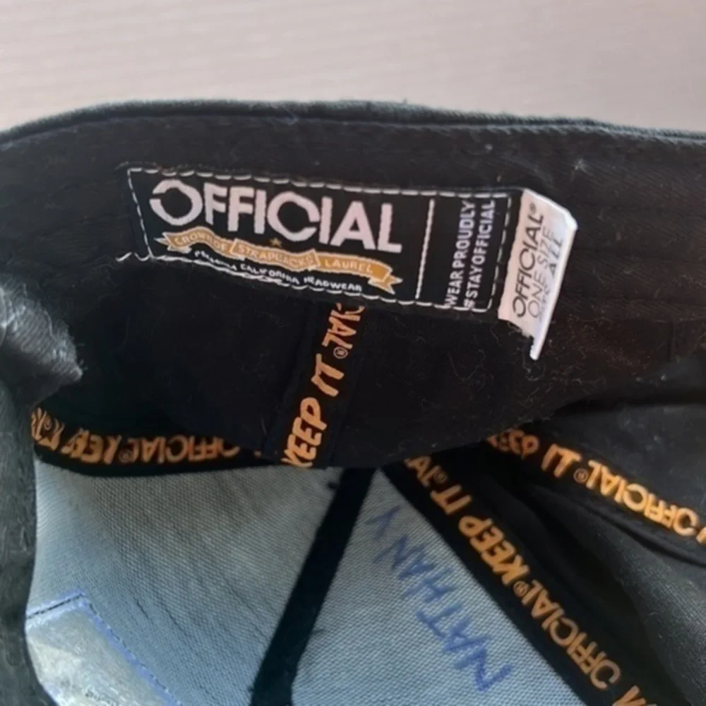 California Republic Hat Cap Strap Back Black White Mens Adjustable